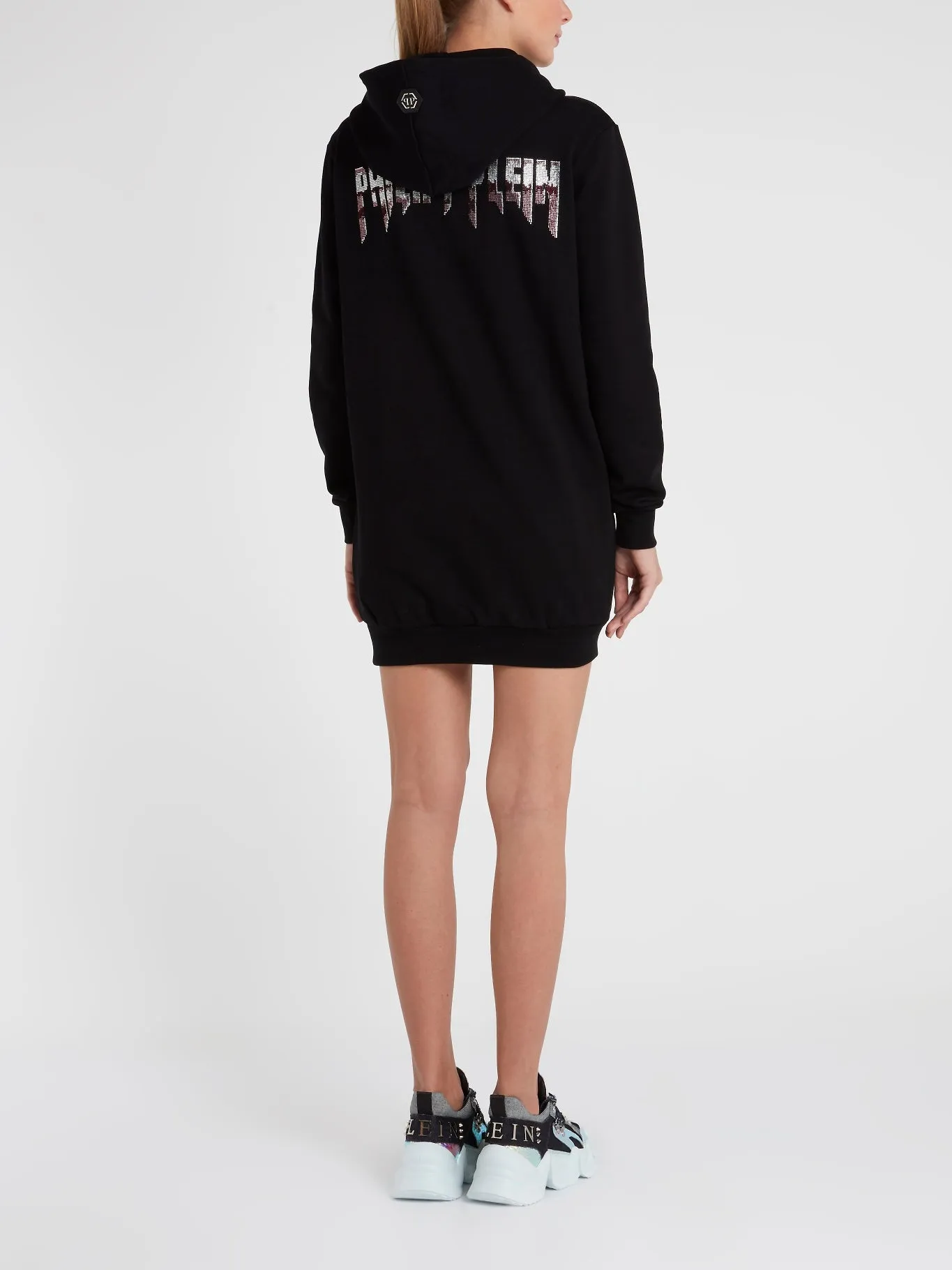 Rock Band Studded Hoodie Dress