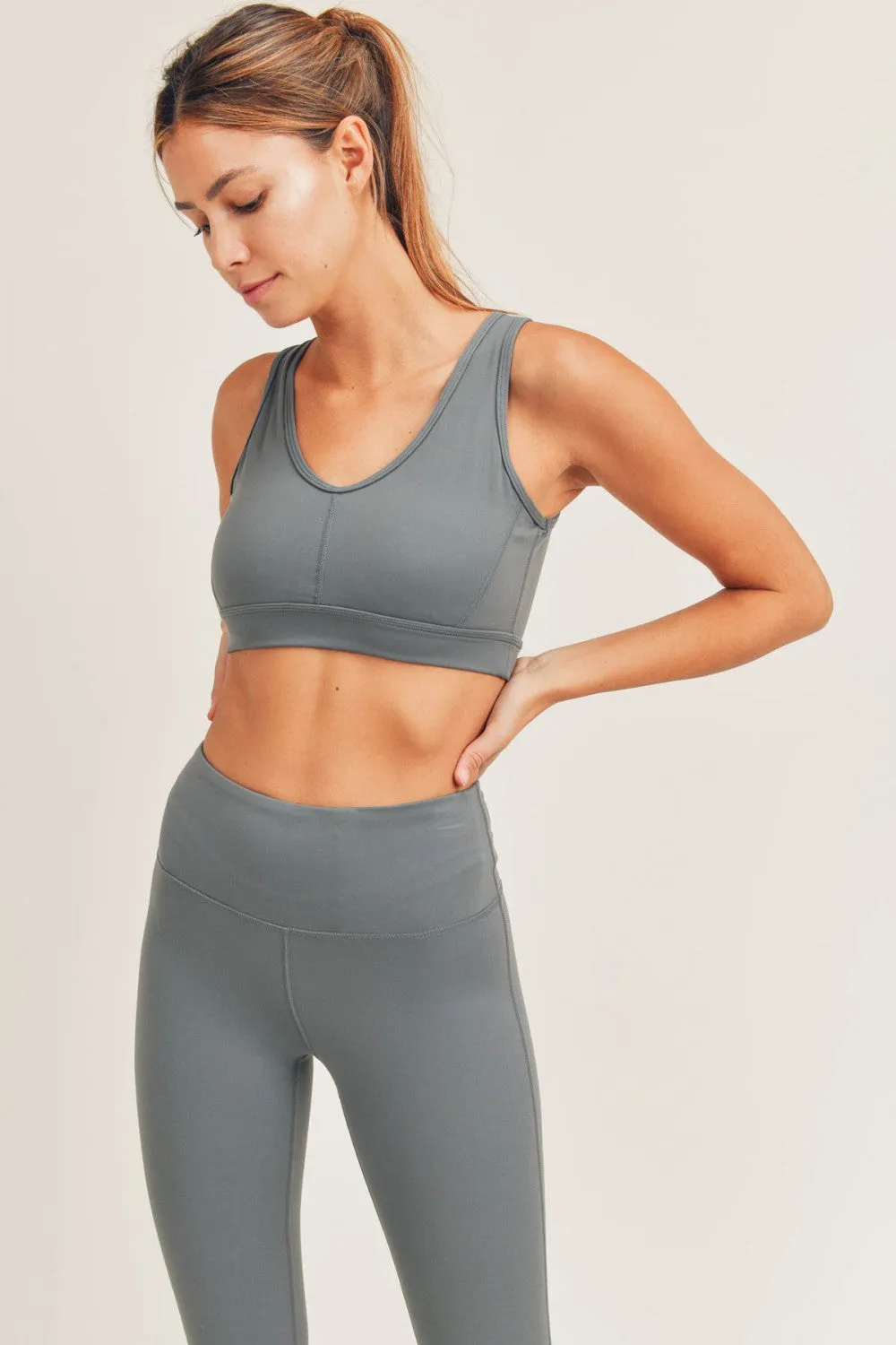 Sage Open Back Bra