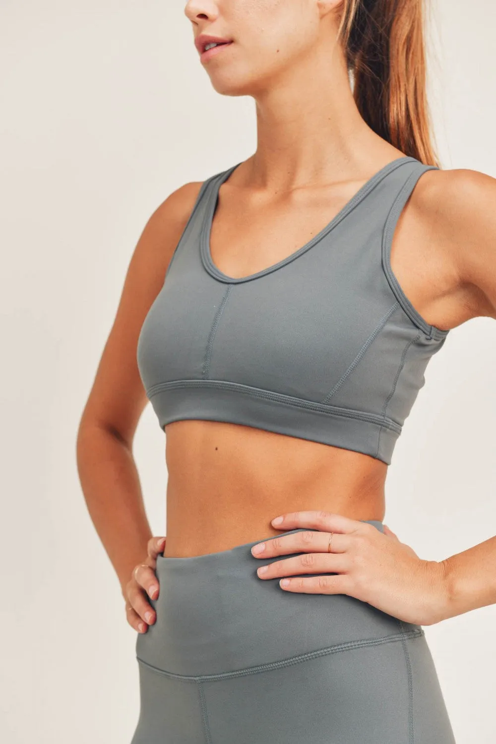 Sage Open Back Bra