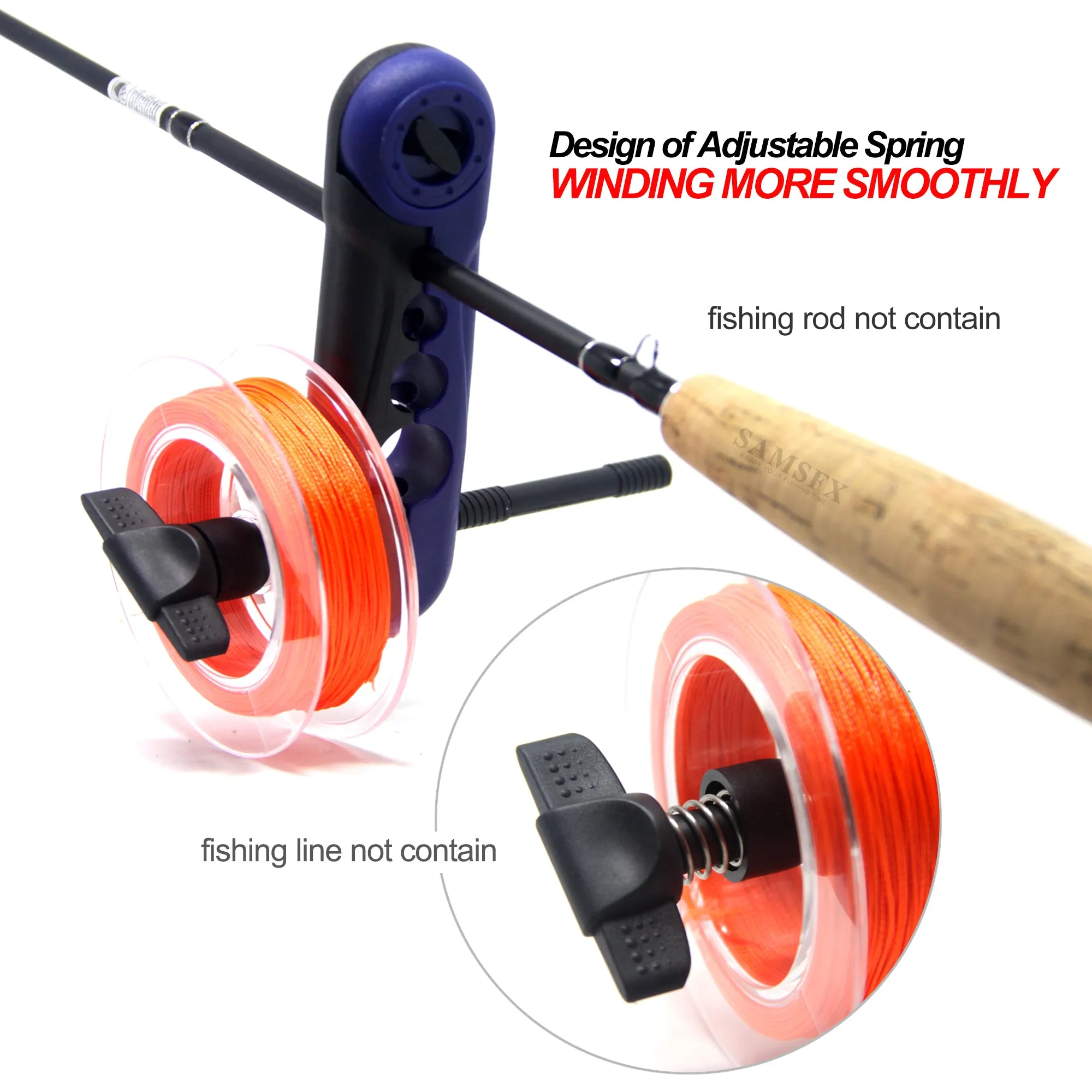 SAMSFX Manual Fishing Line Spooler Spooling New Line to Your Fising Reel