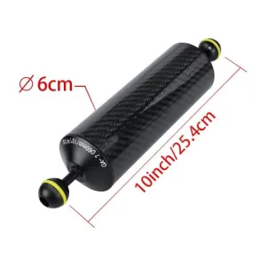 Seafrogs Diving 7/8/10/12Inch D60Mm Carbon Fiber Buoyancy Float Arms With1 Inch Dual Ball Head Compression-Resistant Underwater