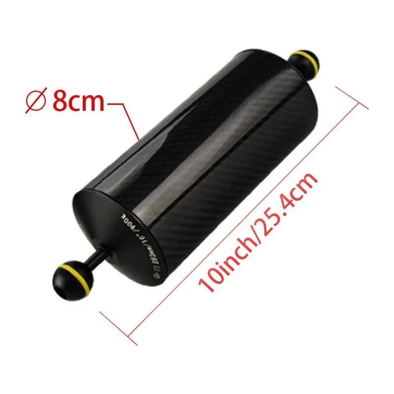 Seafrogs Diving 7/8/10/12Inch D60Mm Carbon Fiber Buoyancy Float Arms With1 Inch Dual Ball Head Compression-Resistant Underwater