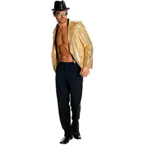 Sequin Jacket Mens Gold Size L
