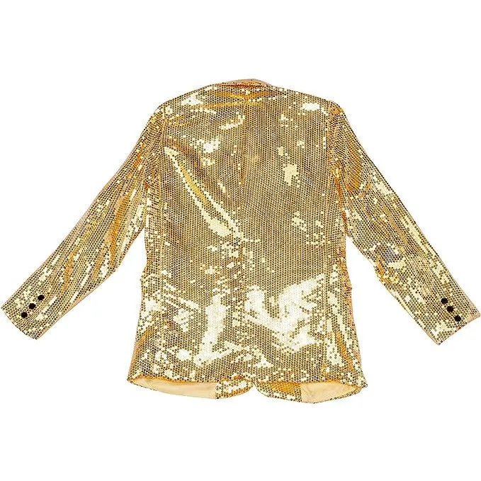 Sequin Jacket Mens Gold Size L