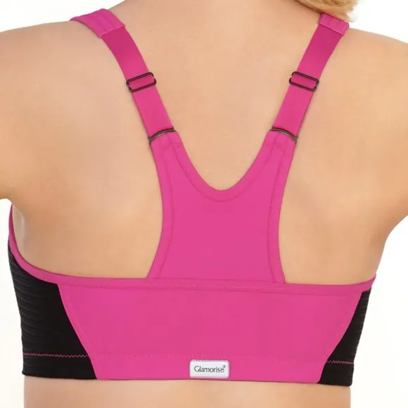 Set of 3! 34D Glamorise SPORT Bra (DOUBLE-LAYER) Wicking (HIGH-IMPACT) PINK NEW