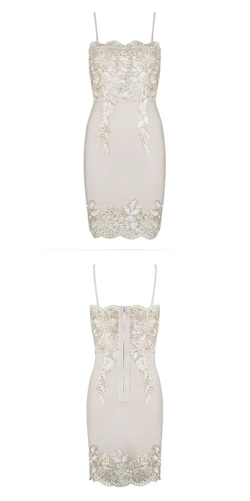 Sexy Blush Pink Spaghetti Strap Tight Mermaid Lace Short Homecoming Dress, BD0228