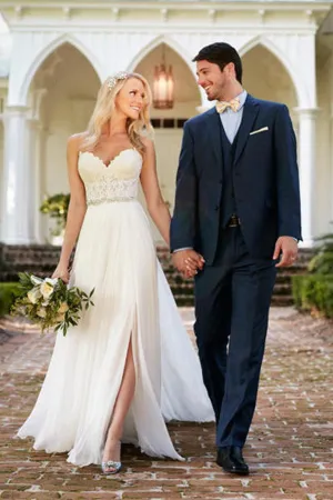 Sexy Lace Sweetheart Wedding Party Gowns,Top Sheath Side Slit Wedding Party Dresses,SVD539
