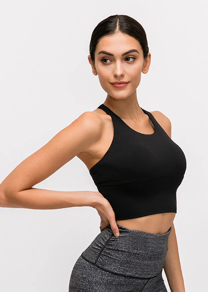 Shapewear Lux long bra top- black