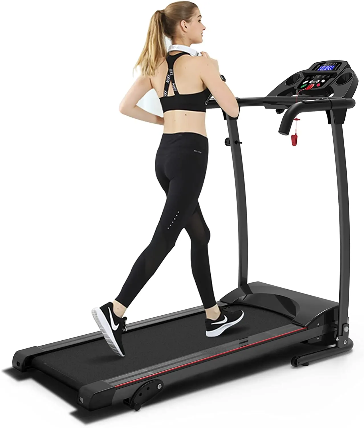 SHAREWIN Folding Treadmills for Home with Incline 220 lbs Running Exercise Machine with LCD and Mobile Phone Holder Perfect for Home Fitness Jogging Walking