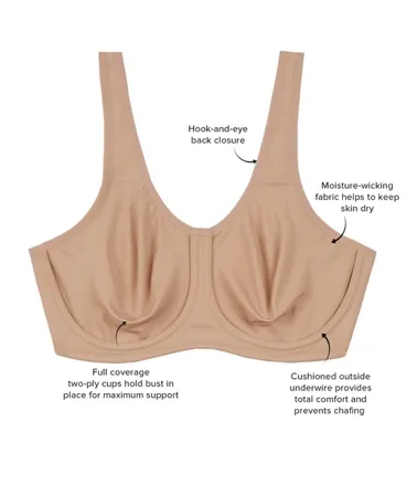 Simone Sport Underwire Bra In Beaucoup Blue - Wacoal