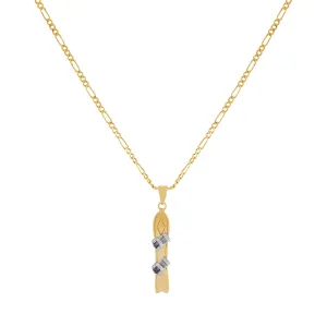 Snowboard Necklace 14K