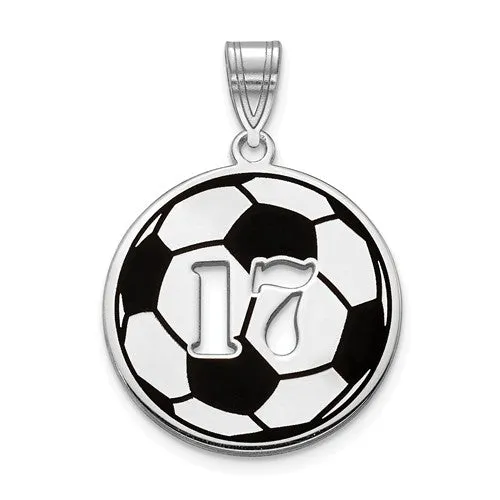 Soccer Ball Cutout Number Pendant