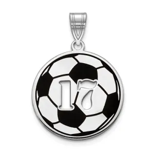 Soccer Ball Cutout Number Pendant