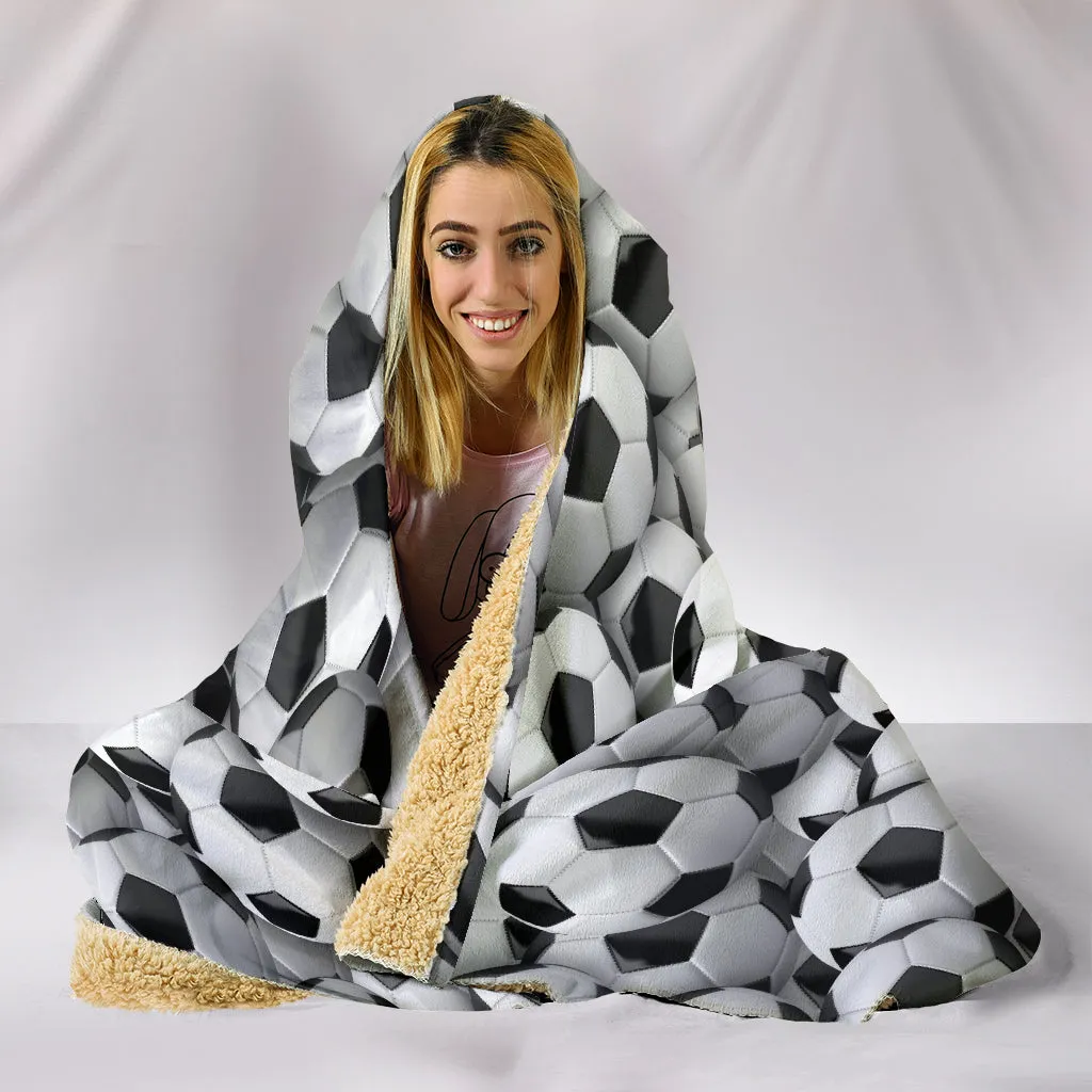 Soccer Balls Hooded Blanket - $79.99 - 89.99