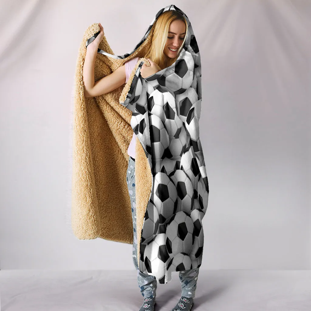 Soccer Balls Hooded Blanket - $79.99 - 89.99