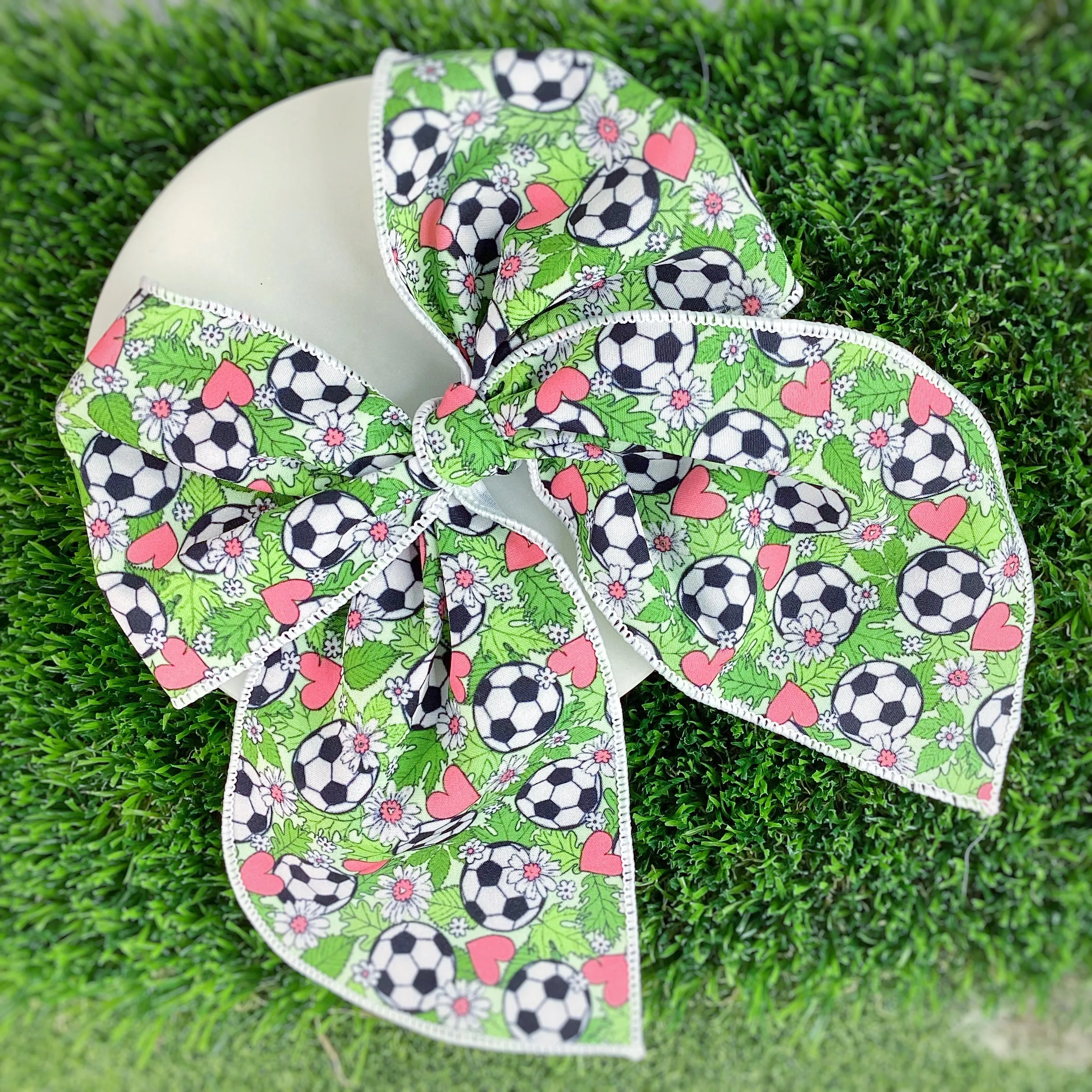 Soccer Girl Bow Strip and Scrunchie Collection