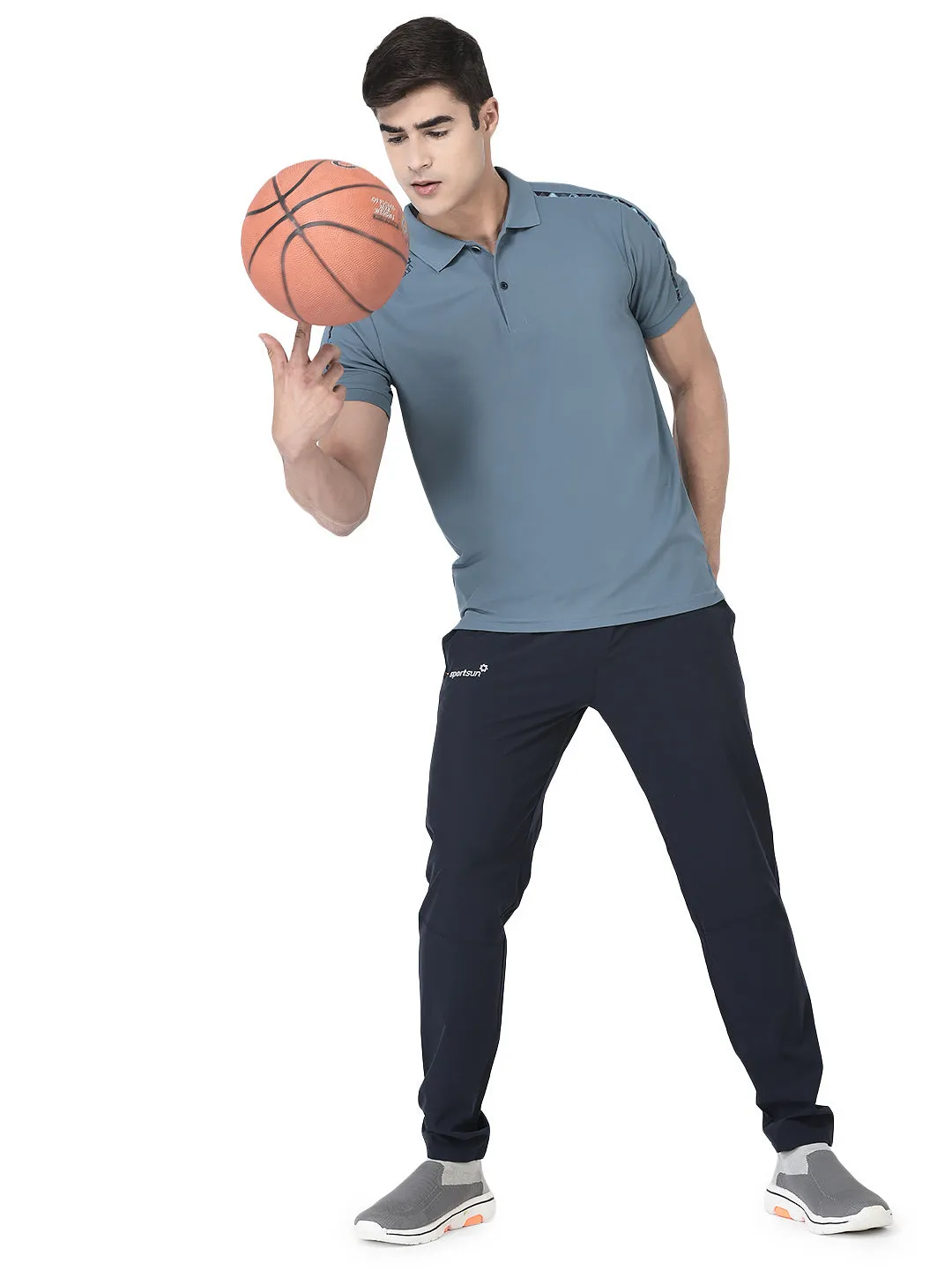 Sport Sun Max Polo Plus Ice Blue T-shirt for Men