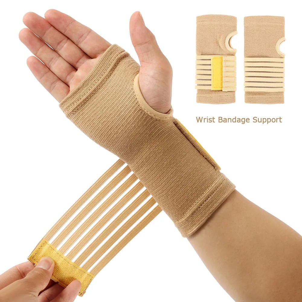 Sports Safety Hand Protective Wrist Support Set: 2pcs Elastic Bandage for Arthritis, Sprains, and Carpal Tunnel