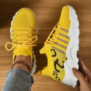 Spring Women's Breathable Mesh Sneakers Summer Casual Walking Shoe Comfortable Non-Slip Thick Sole Tennis Shoes Zapatos De Mujer