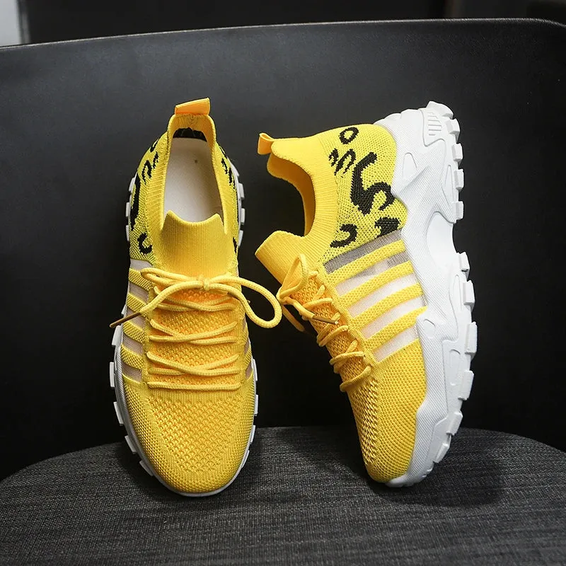 Spring Women's Breathable Mesh Sneakers Summer Casual Walking Shoe Comfortable Non-Slip Thick Sole Tennis Shoes Zapatos De Mujer