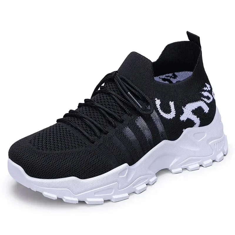 Spring Women's Breathable Mesh Sneakers Summer Casual Walking Shoe Comfortable Non-Slip Thick Sole Tennis Shoes Zapatos De Mujer