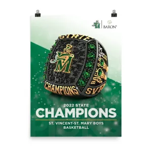 St. Vincent-St. Mary Boys Basketball 2022 Championship Poster