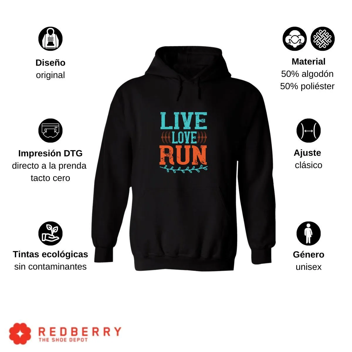 Sudadera Hombre  Hoodie Running Correr Maratón 018