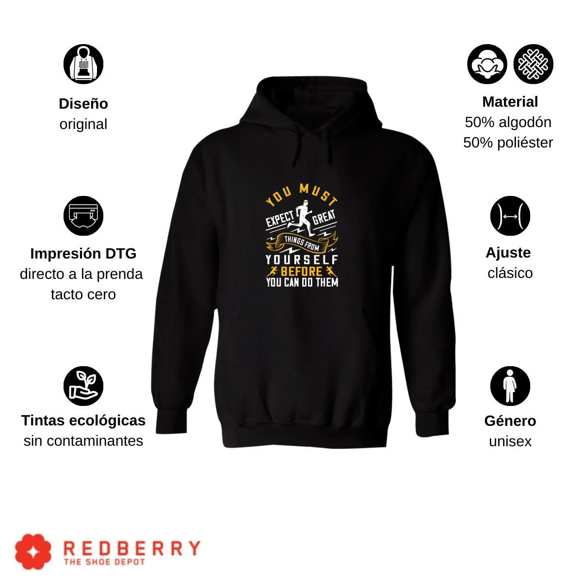 Sudadera Hombre  Hoodie Running Correr Maratón 050