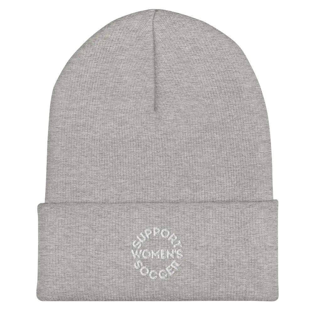Support Women's Soccer Embroidered Beanie
