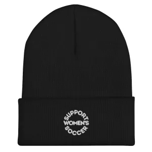 Support Women's Soccer Embroidered Beanie