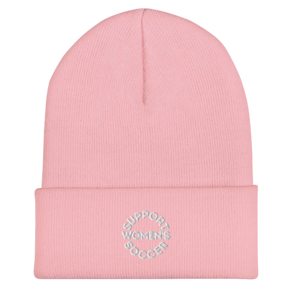 Support Women's Soccer Embroidered Beanie