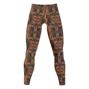 Swirl Lines  Men's All Over Print Sports Leggings
