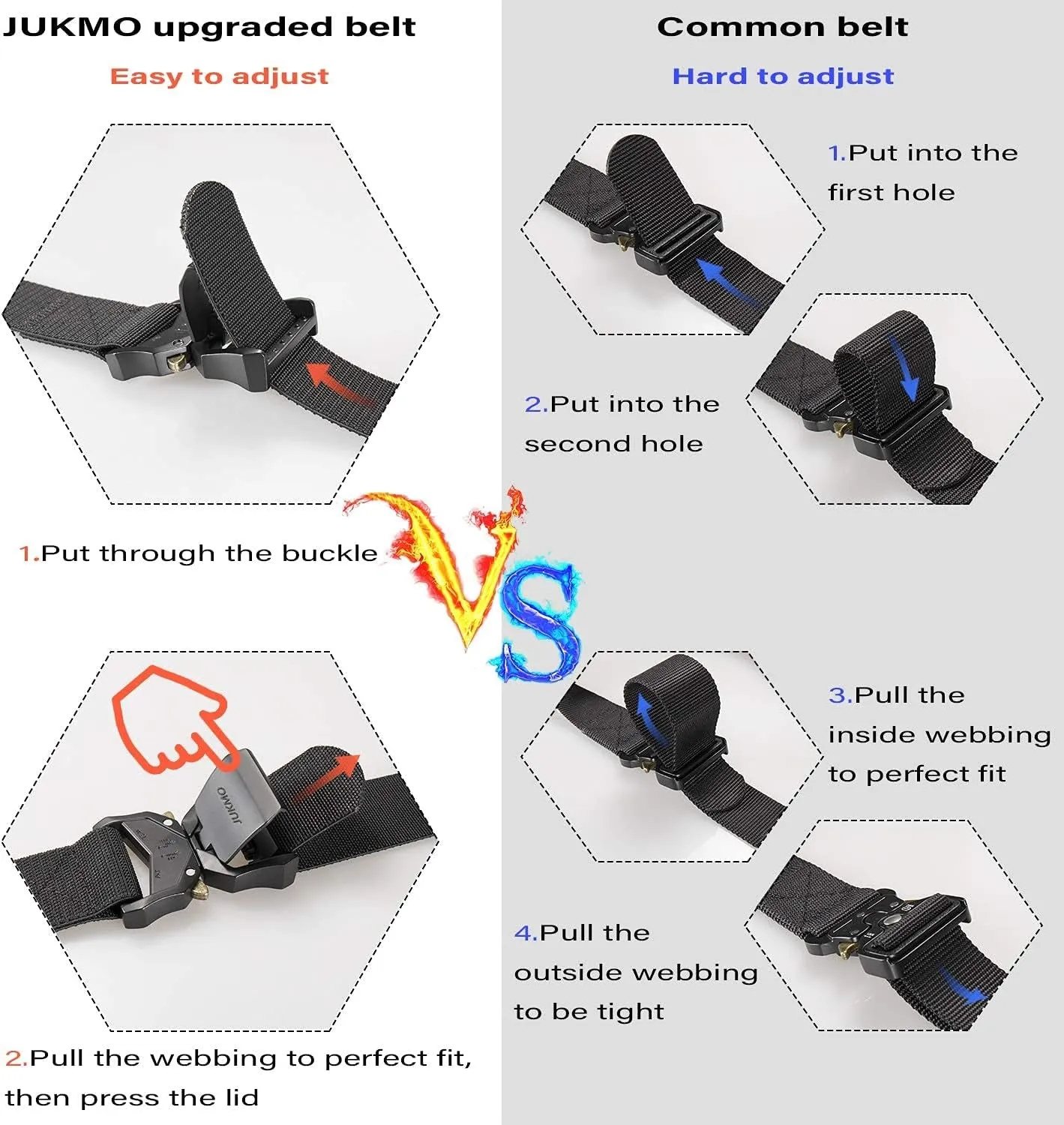 Tactical Belt 1.5" with Heavy Duty Quick Release Buckle