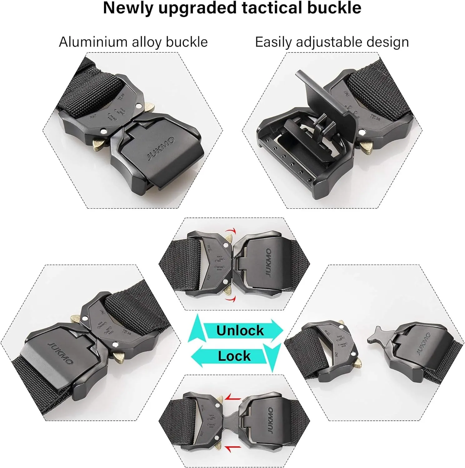 Tactical Belt 1.5" with Heavy Duty Quick Release Buckle
