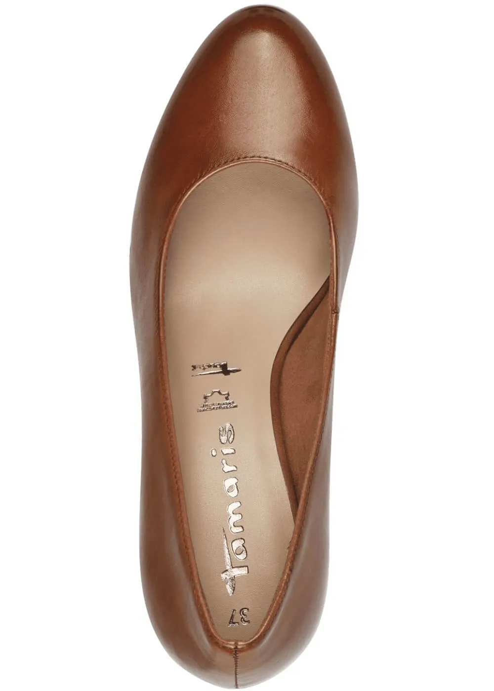 Tamaris Helena Leather 50's Pumps Cognac