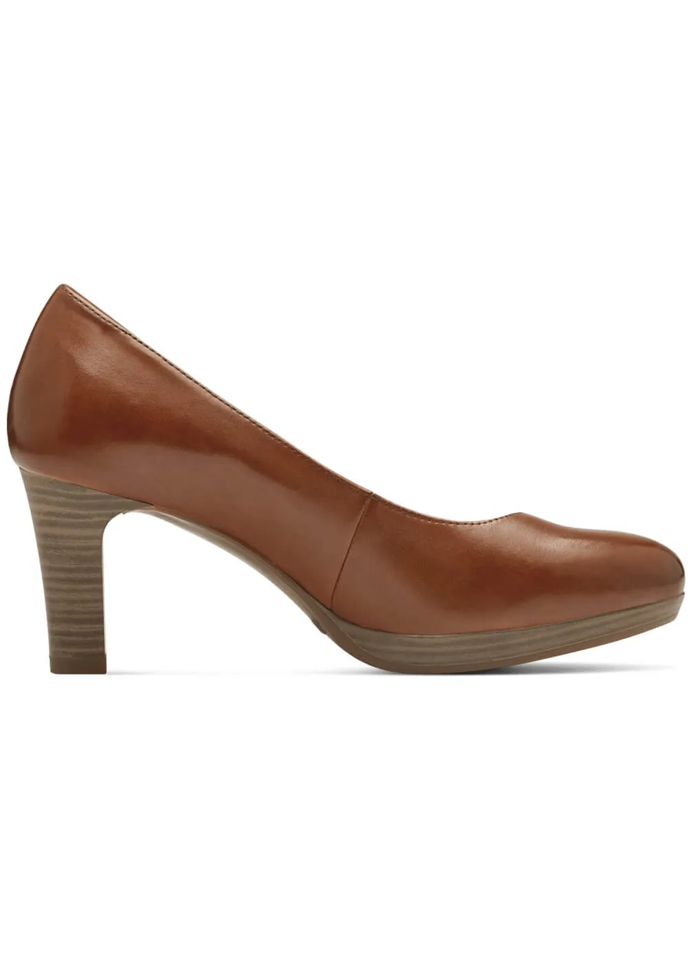 Tamaris Helena Leather 50's Pumps Cognac