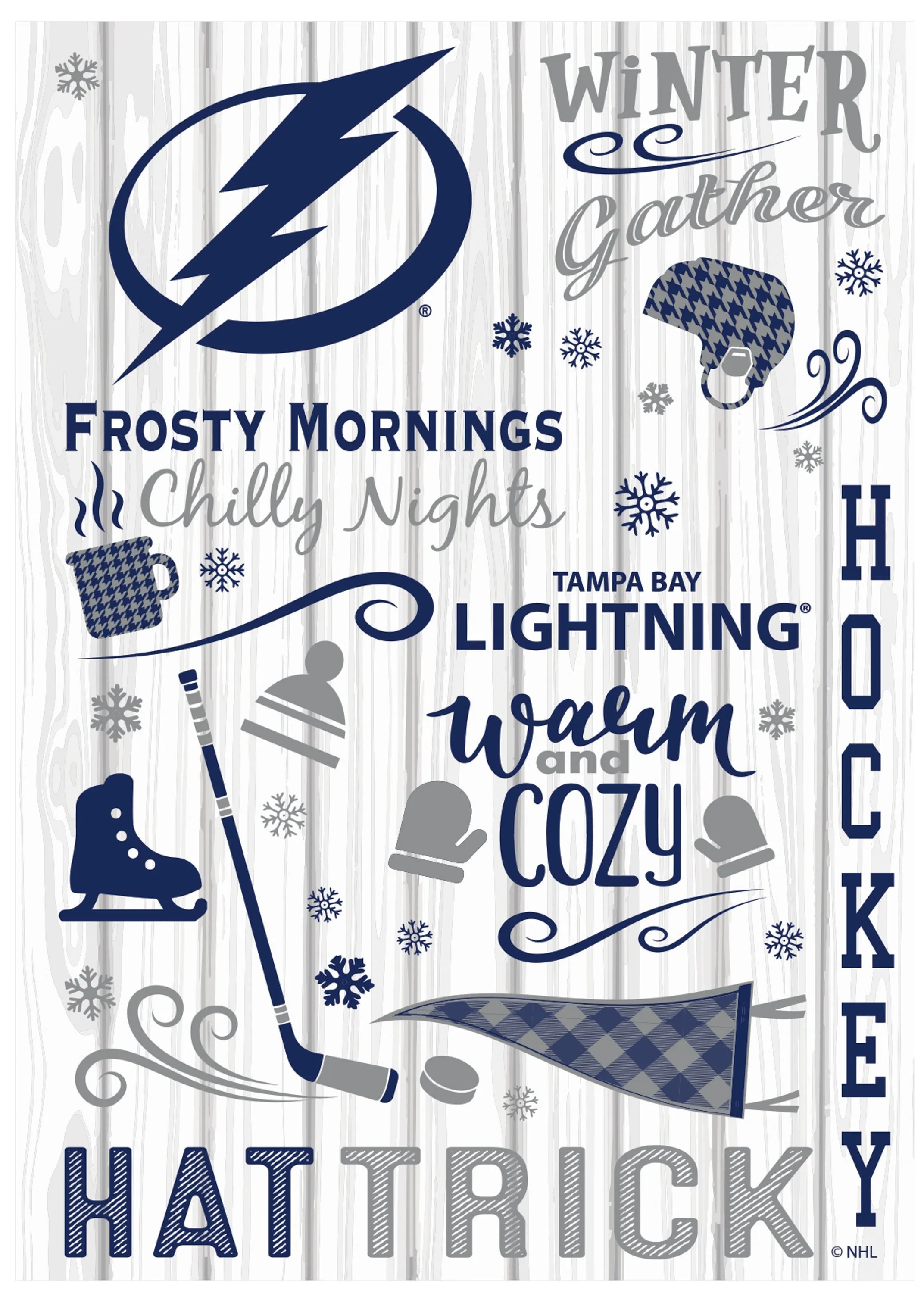 Tampa Bay Lightning, Moire Flag, House Size, Fall Seasonal,13m4375