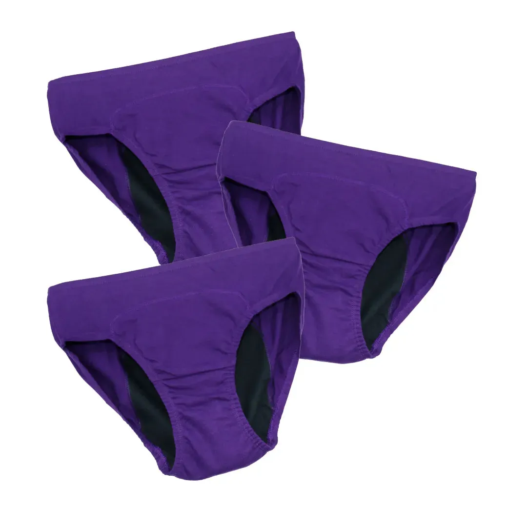 Teen Period Panties | Ideal For Medium To Low Flow Days | Hipster Fit | Use with Pad for Hygiene | 3 Pack