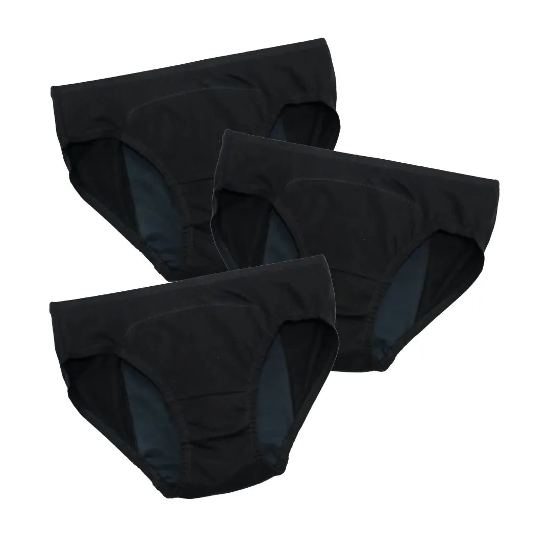 Teen Period Panties | Ideal For Medium To Low Flow Days | Hipster Fit | Use with Pad for Hygiene | 3 Pack