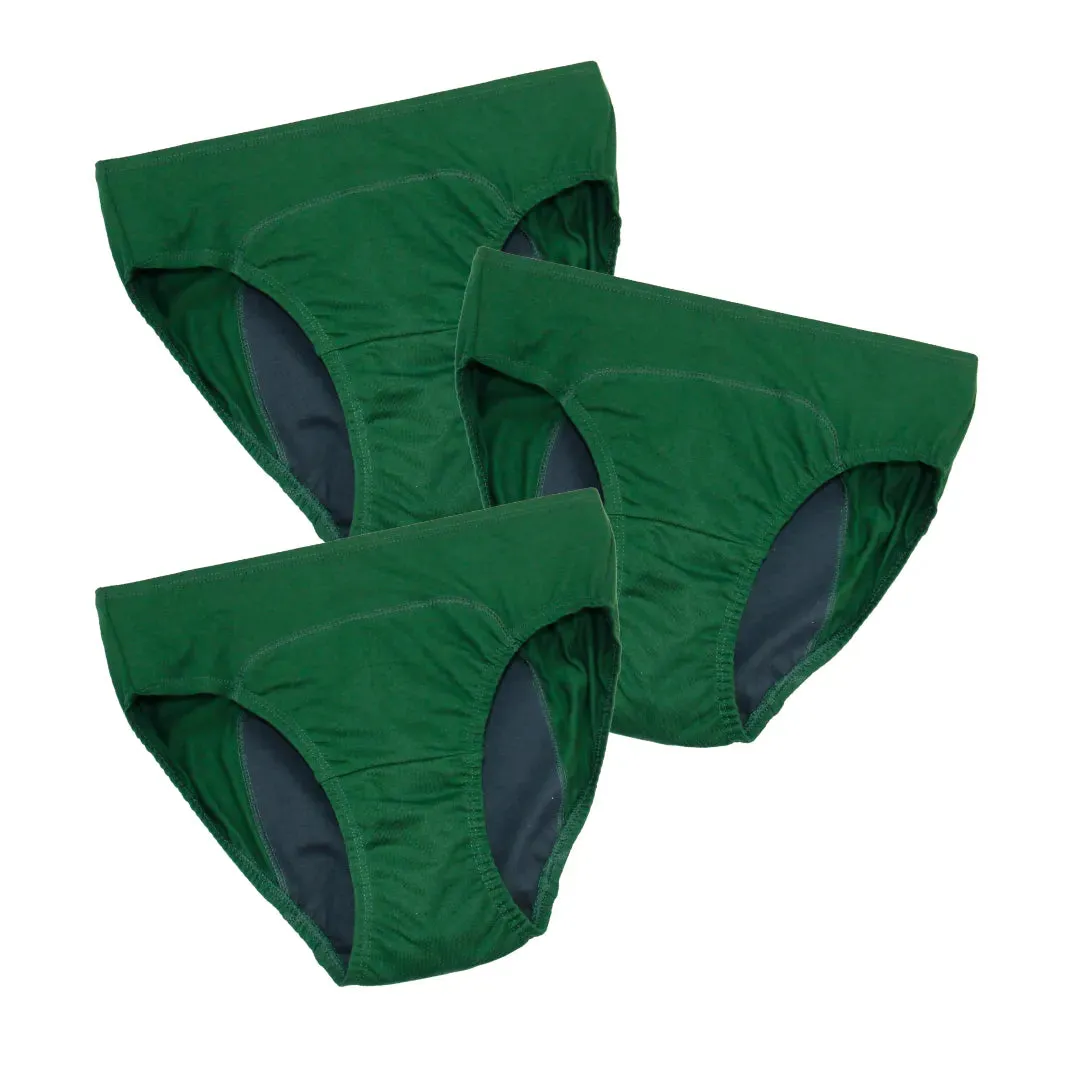 Teen Period Panties | Ideal For Medium To Low Flow Days | Hipster Fit | Use with Pad for Hygiene | 3 Pack