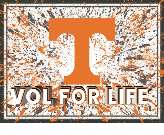 Tennessee Volunteers 3D Art Print 12x16 Splatter
