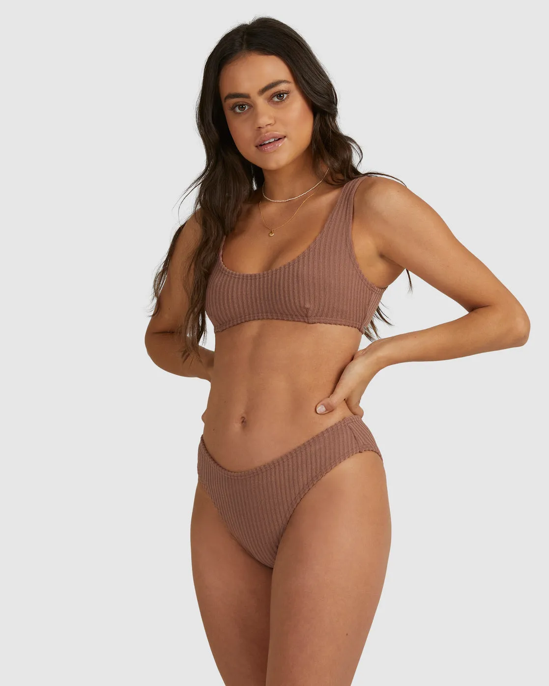 Terry Rib Bralette Bikini Top