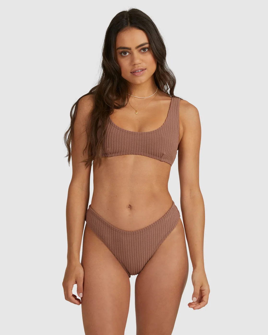 Terry Rib Bralette Bikini Top