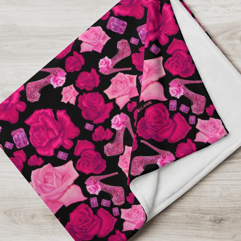 Throw Blanket 'Pink crystals shoes'