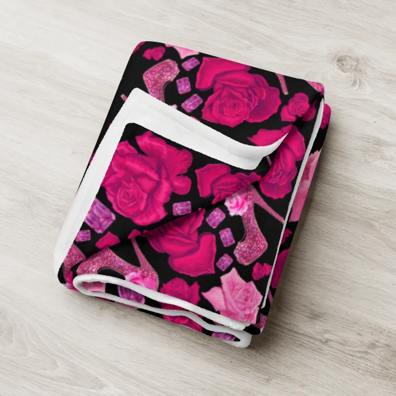 Throw Blanket 'Pink crystals shoes'