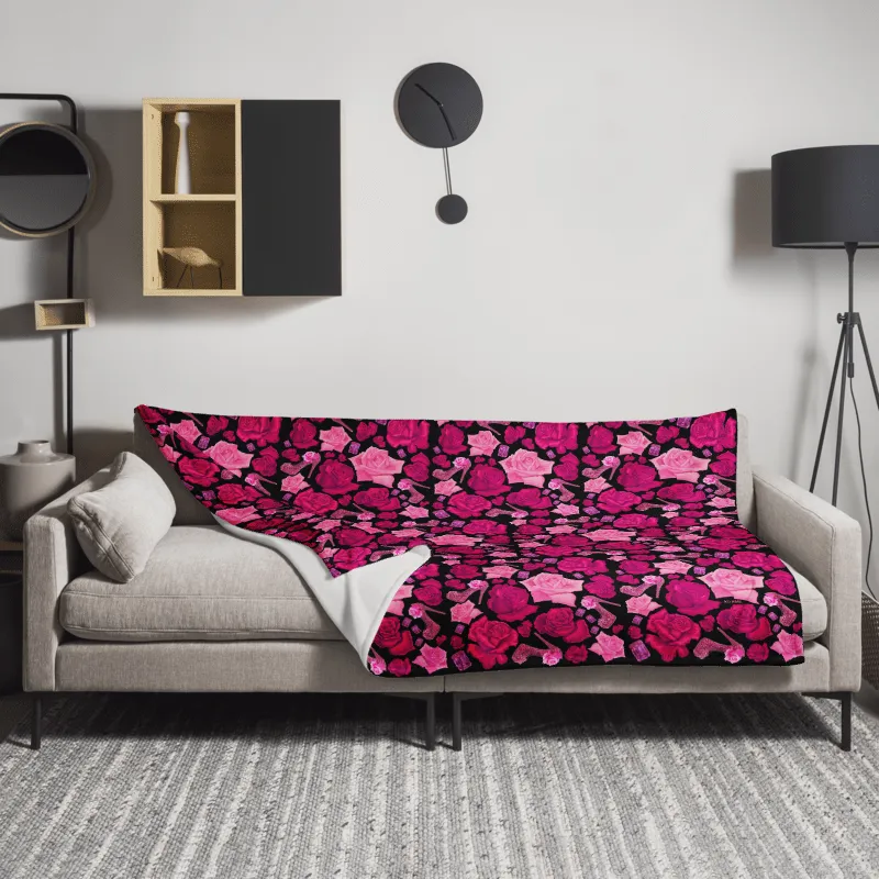 Throw Blanket 'Pink crystals shoes'