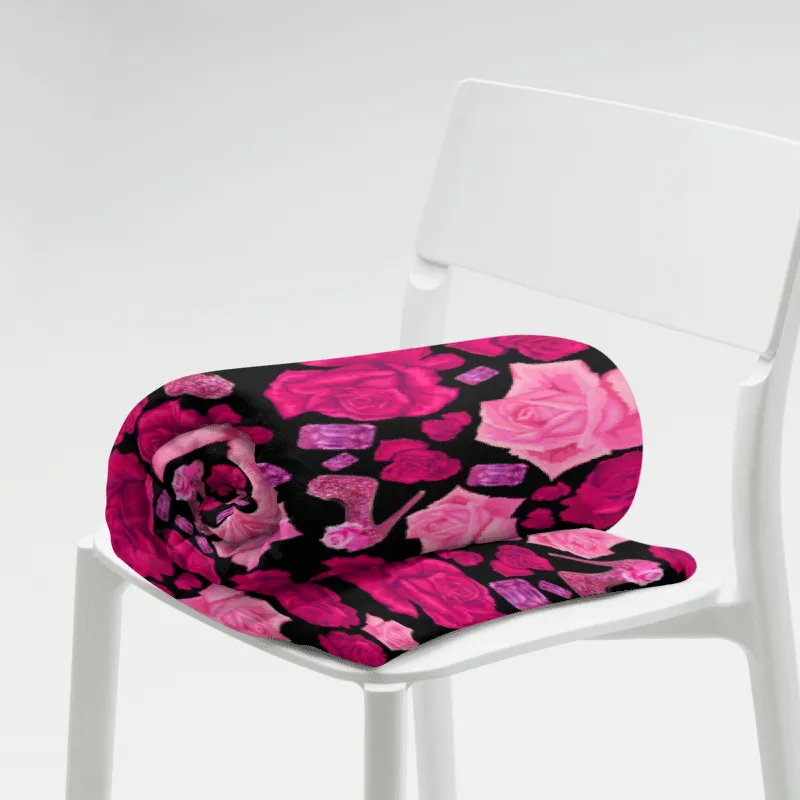 Throw Blanket 'Pink crystals shoes'