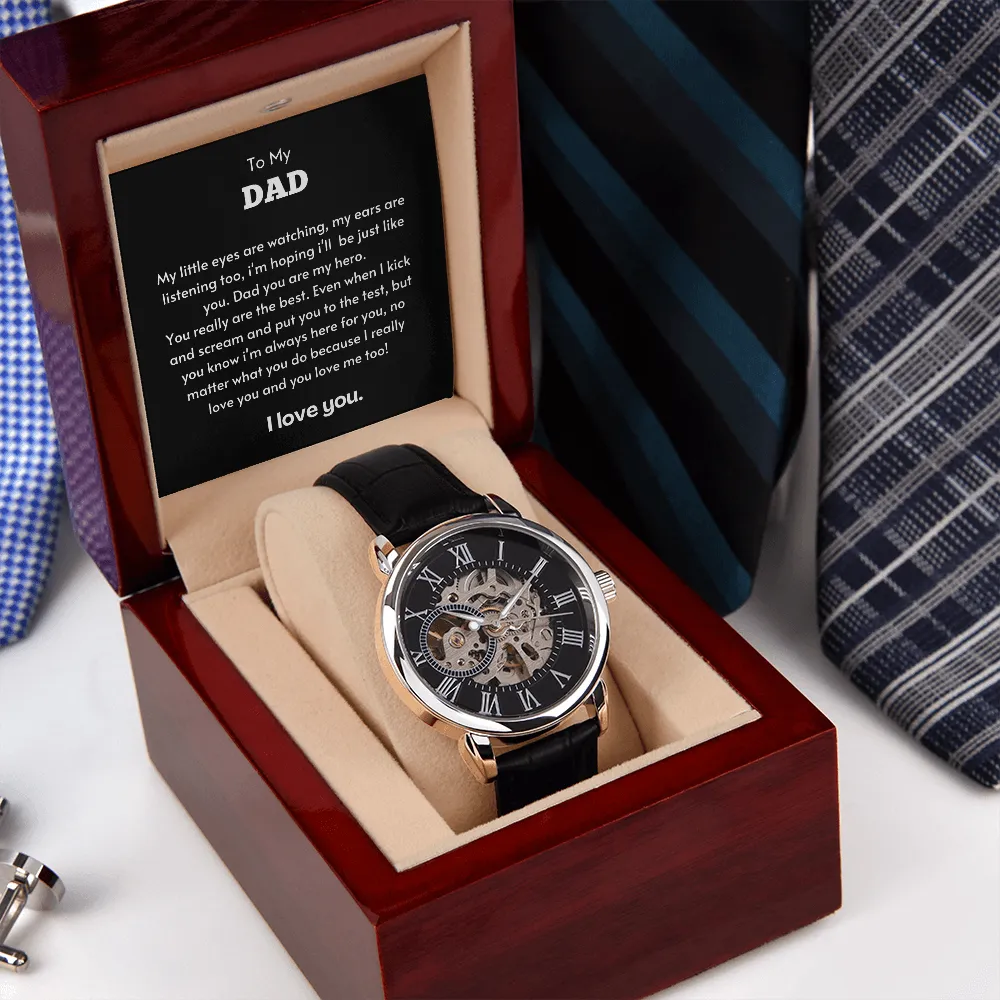 To My Dad - Men's Openwork Watch