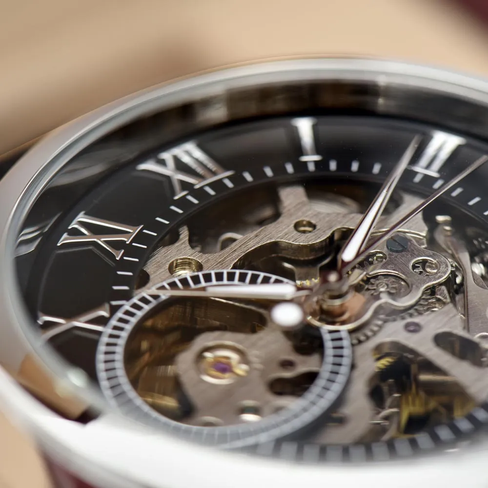 To My Man - Until The End of Time | Luxury Men's Openwork Watch & Mahogany Box