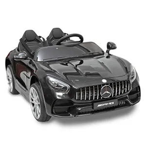 TOBBI 12V Kids Ride On Car Mercedes Benz Licensed Kids Electric carw/ Remote Control ,MP3, Radio,3 Speeds,for Boys Girls Black